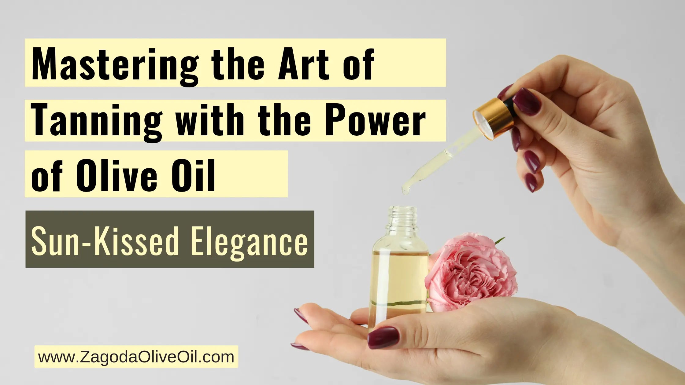 'A radiant individual basking in the glow of sun-kissed elegance, achieved through mastering the art of tanning with the nourishing power of olive oil