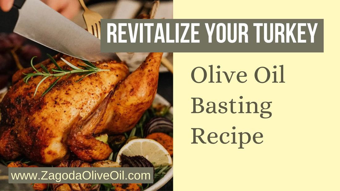 Whole roasted turkey with crispy skin, basted with olive oil and herbs, ready for a holiday feast.