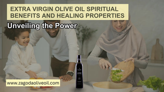 This image tells us about 10 secret spiritual benefits of using Extra Virgin Olive Oil,zagodaoliveoil.com