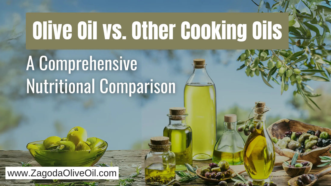 Comparison of olive oil and other cooking oils, representing a choice for healthier cooking.