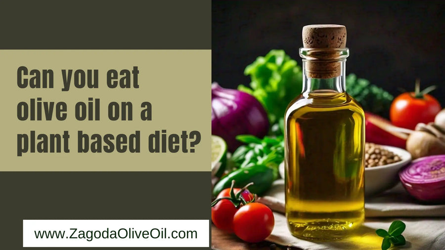 This is a featured image of a blog which tells us all about that can you eat olive oil on a plant based diet or not?